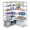 Safco Industrial Add-On Unit, Four-Shelf, 48w x 24d x 72h, Steel, Metallic Gray 5295GR